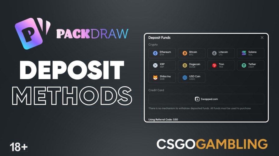 packdraw deposit methods